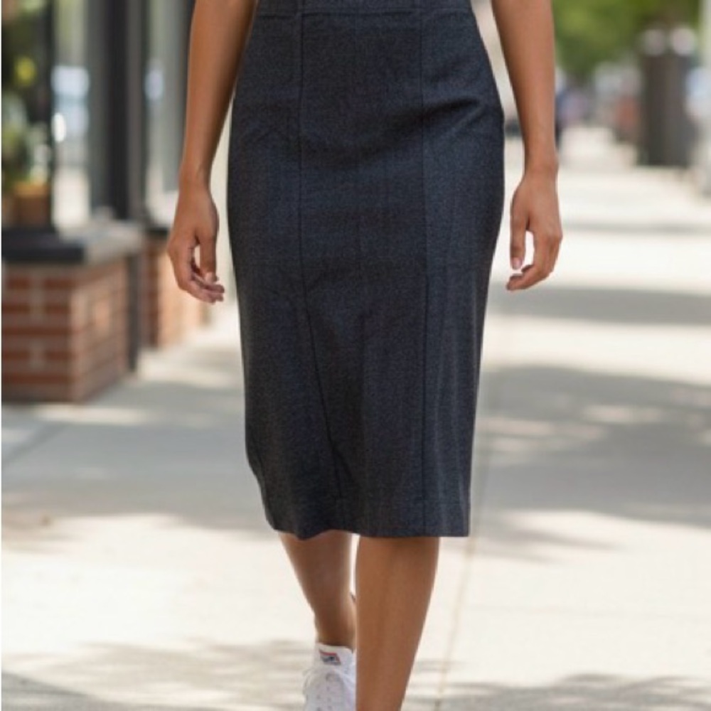 AG Adriano Goldschmidt size small Charcoal Black Knit Pencil Skirt - Picture 3 of 4